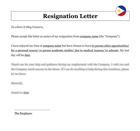 dole immediate resignation|Immediate Resignation in the Philippines: Legal Framework and .